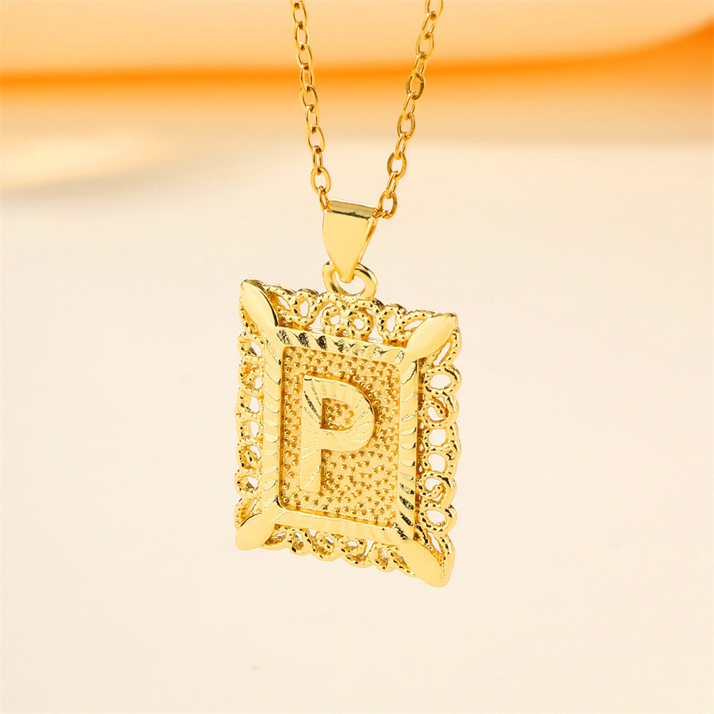 Trendy Cube Pendant Necklace for Men, Women, & Unisex - Gold & Rose Gold Plated Stainless Steel Jewelry