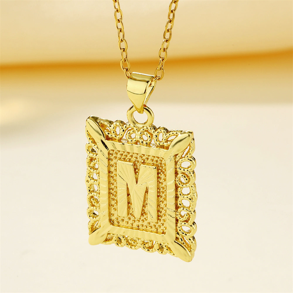 Trendy Cube Pendant Necklace for Men, Women, & Unisex - Gold & Rose Gold Plated Stainless Steel Jewelry