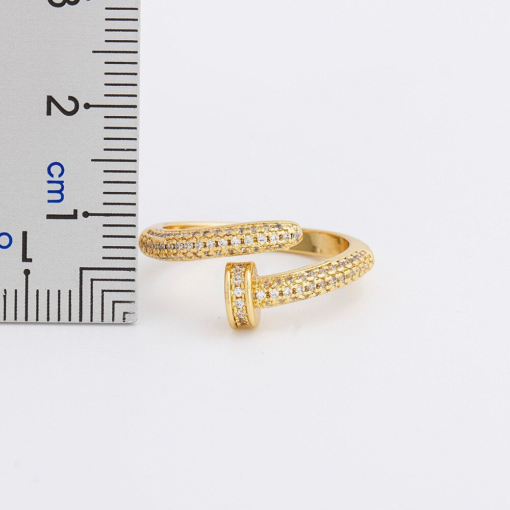 Personalized Geometric Nail Ring