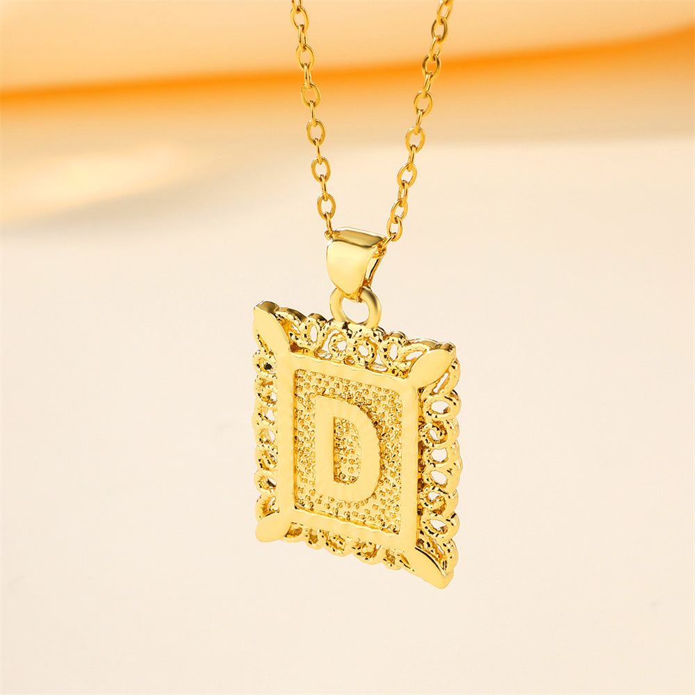 Trendy Cube Pendant Necklace for Men, Women, & Unisex - Gold & Rose Gold Plated Stainless Steel Jewelry