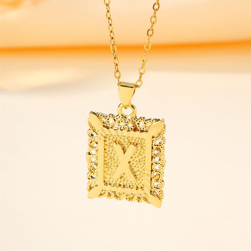 Trendy Cube Pendant Necklace for Men, Women, & Unisex - Gold & Rose Gold Plated Stainless Steel Jewelry