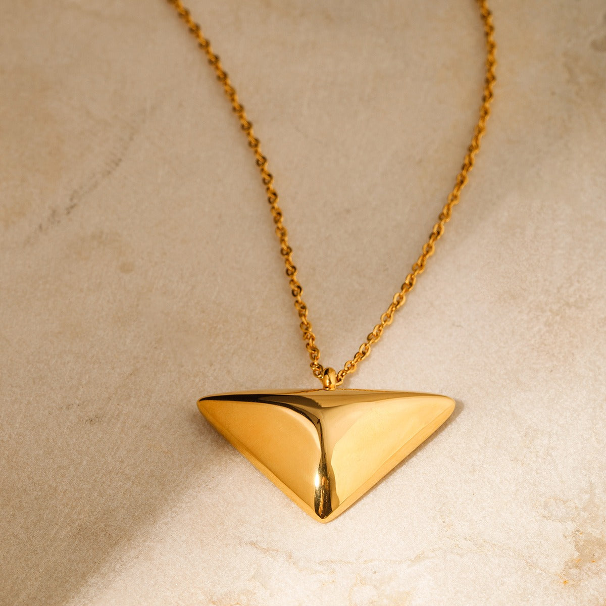 Triangle pendant necklace jewelry simple design jewelry