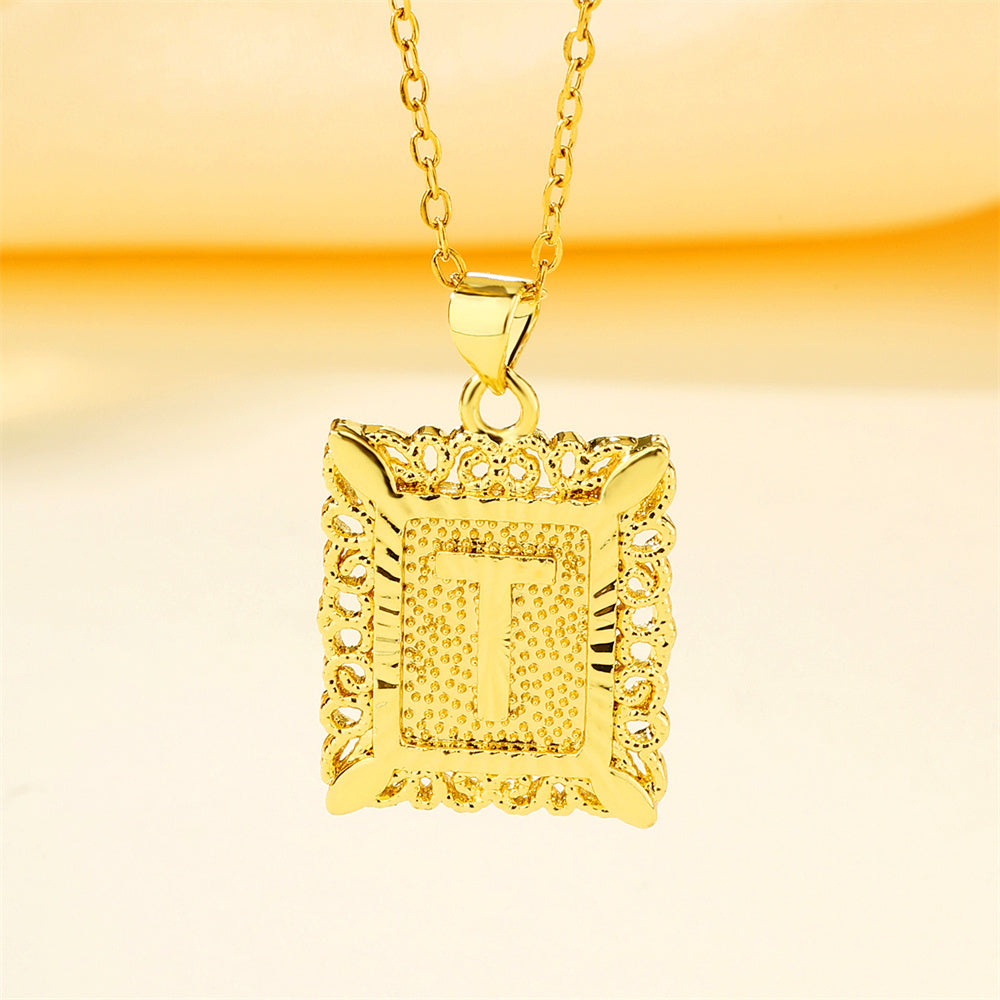 Trendy Cube Pendant Necklace for Men, Women, & Unisex - Gold & Rose Gold Plated Stainless Steel Jewelry