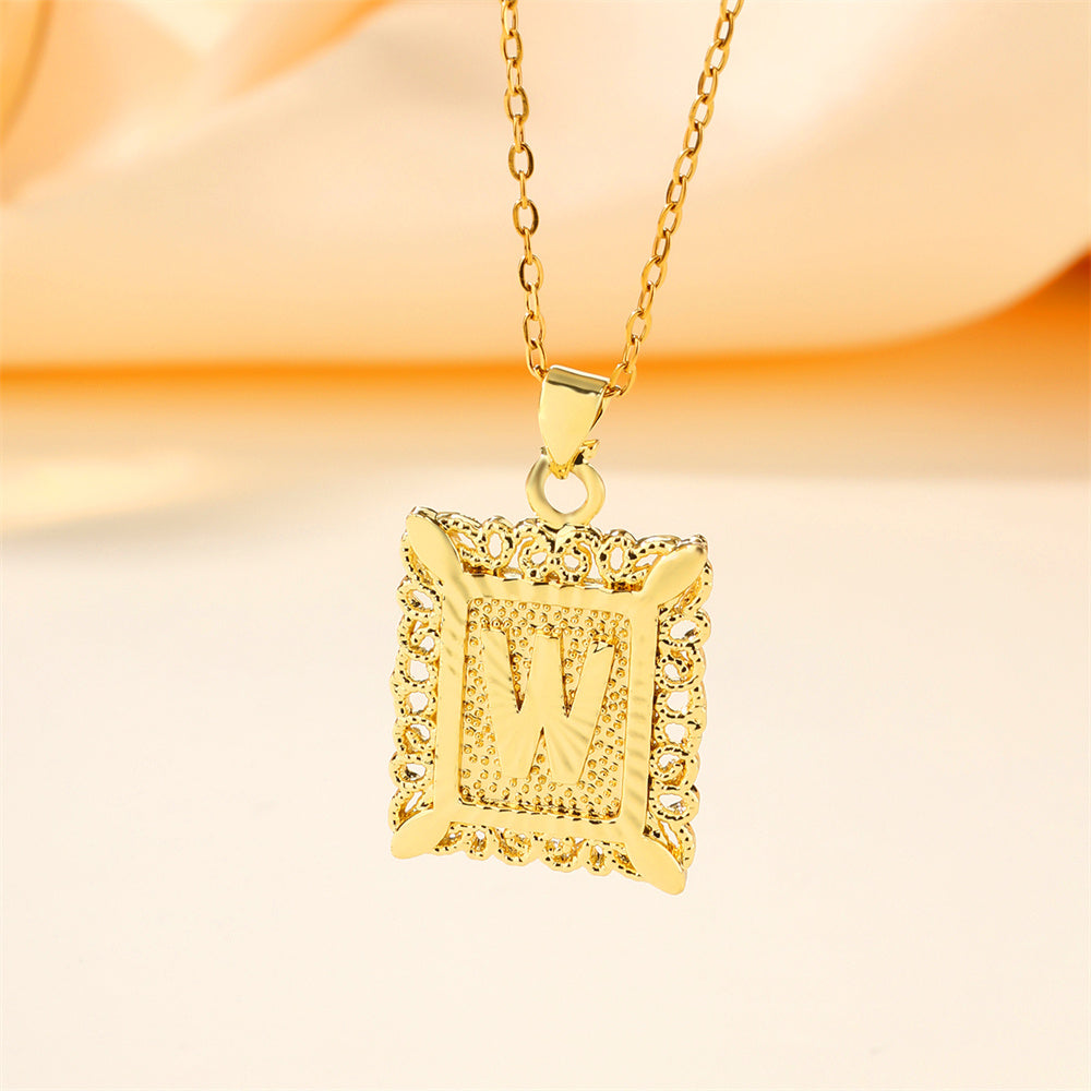 Trendy Cube Pendant Necklace for Men, Women, & Unisex - Gold & Rose Gold Plated Stainless Steel Jewelry