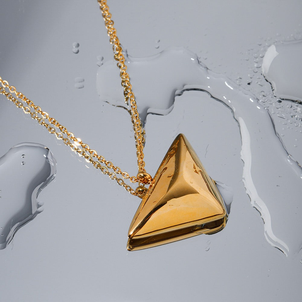 Triangle pendant necklace jewelry simple design jewelry