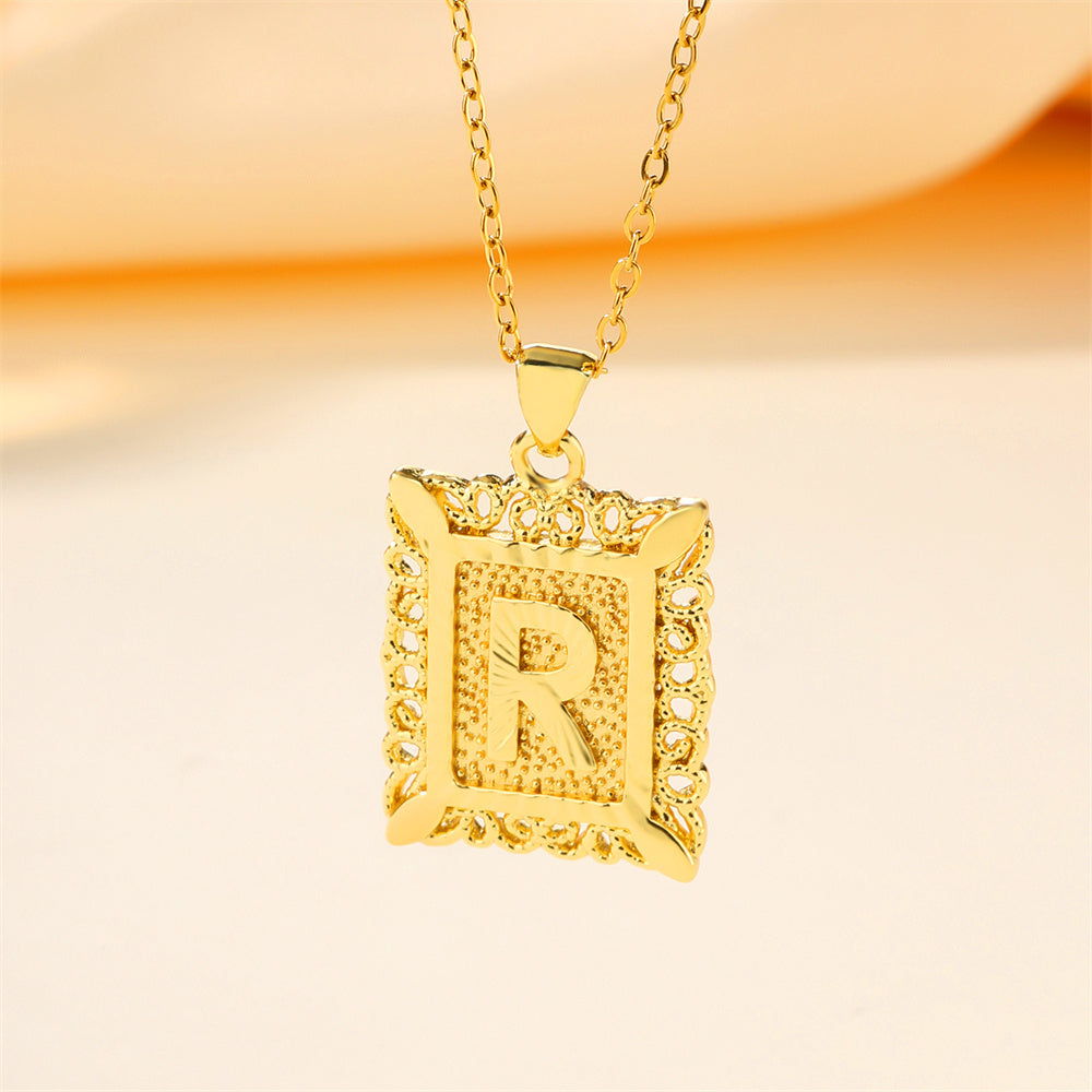 Trendy Cube Pendant Necklace for Men, Women, & Unisex - Gold & Rose Gold Plated Stainless Steel Jewelry