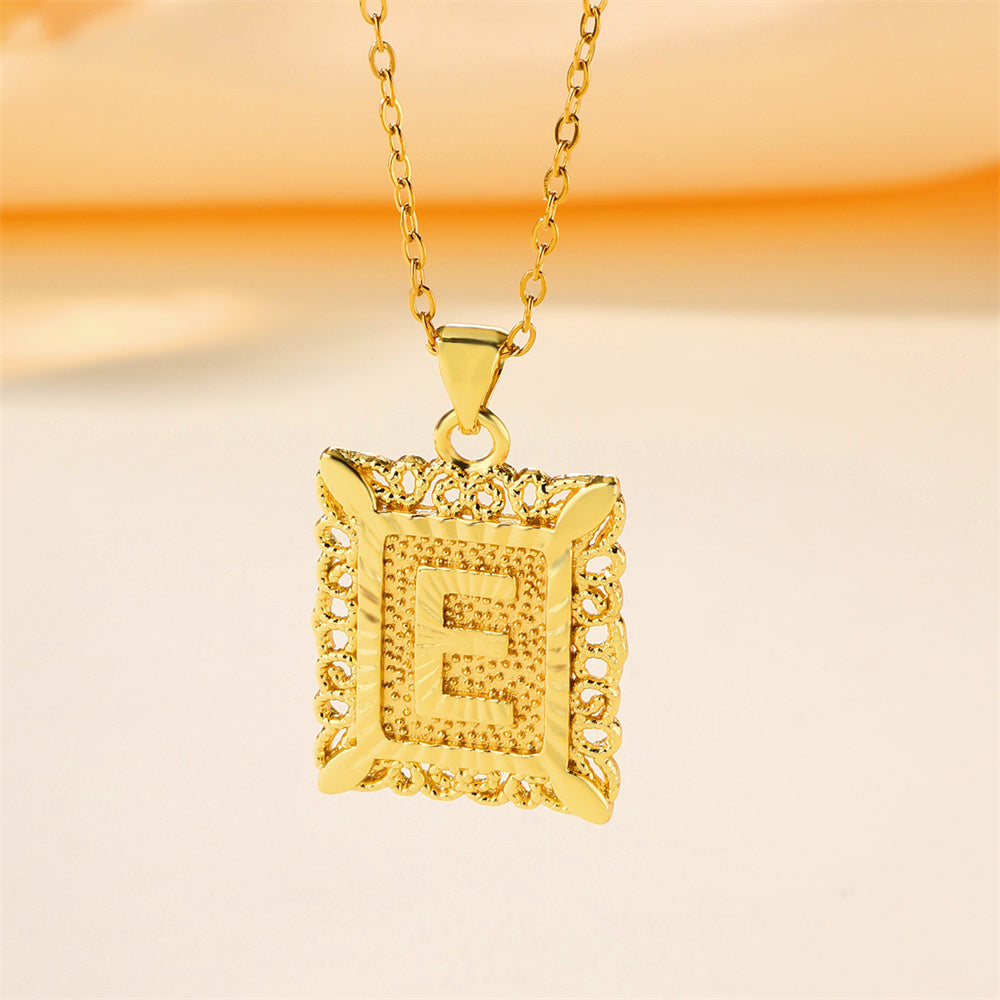 Trendy Cube Pendant Necklace for Men, Women, & Unisex - Gold & Rose Gold Plated Stainless Steel Jewelry