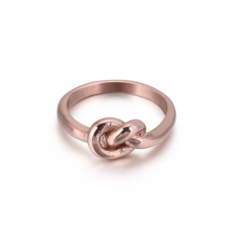 Truelove Knot Geometric Titanium Steel Ring