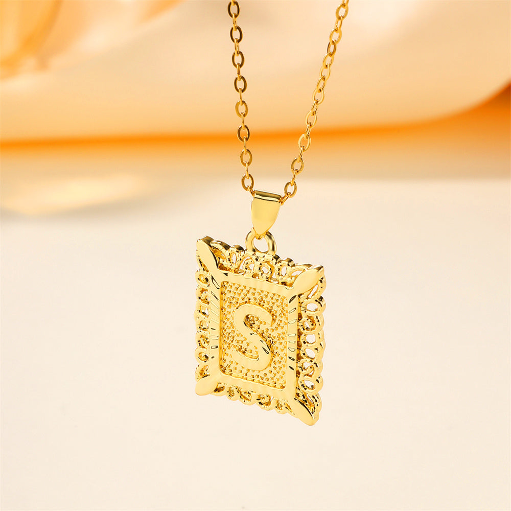 Trendy Cube Pendant Necklace for Men, Women, & Unisex - Gold & Rose Gold Plated Stainless Steel Jewelry